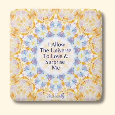 Porcelain Magnet, Square, Love & Surprise