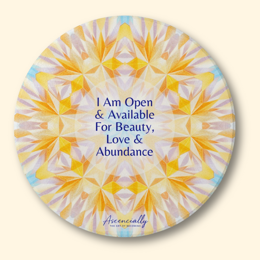 Ceramic Coaster, Beauty, Love & Abundance