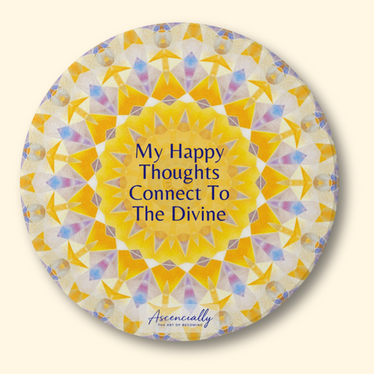 Ceramic Coaster, Happy Thoughts